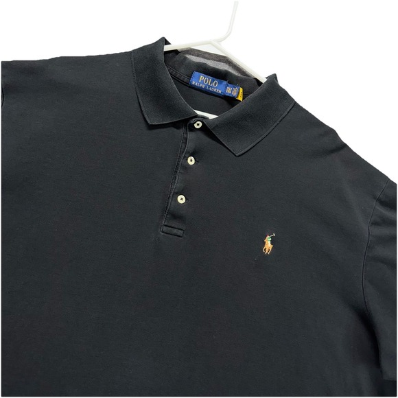 Polo Ralph Lauren Other - Polo Ralph Lauren Polo Shirt Mens 2XLT Black Cotton Flesh Pony Preppy Soft